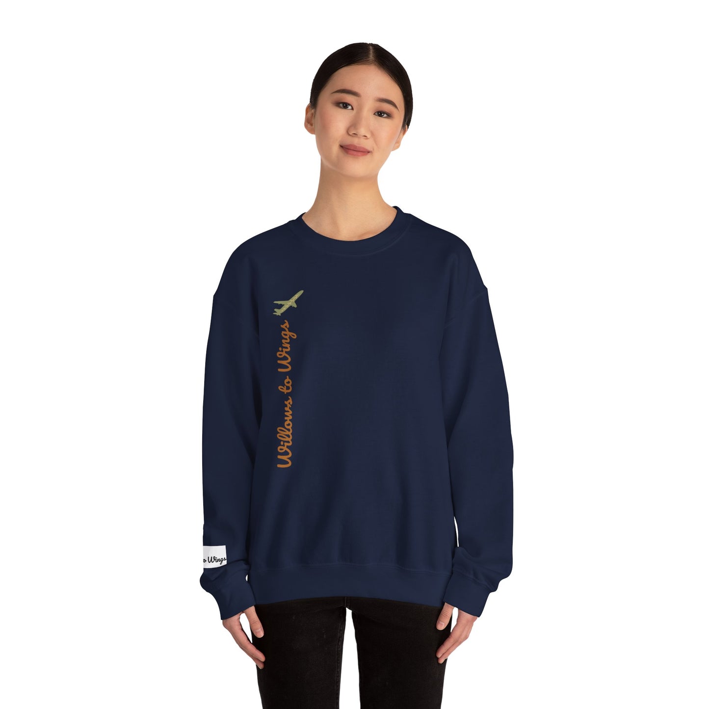Crewneck Sweatshirt — "Willows to Wings" Inspirational Family Quote