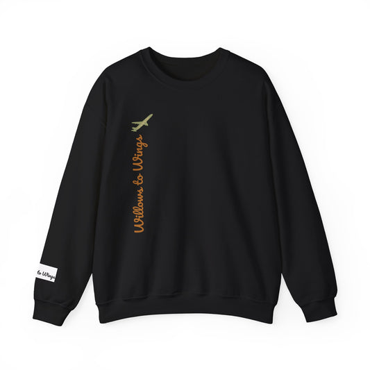 Crewneck Sweatshirt — "Willows to Wings" Inspirational Family Quote