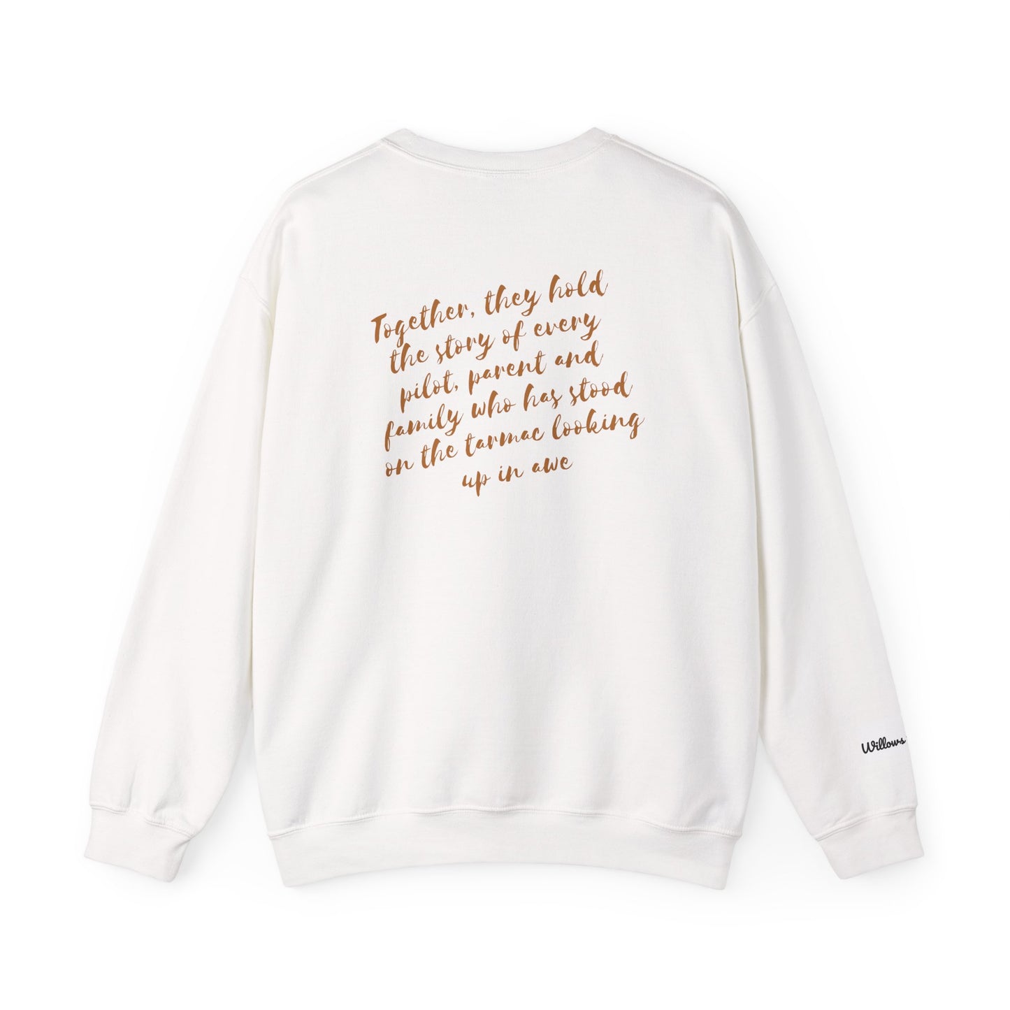Crewneck Sweatshirt — "Willows to Wings" Inspirational Family Quote