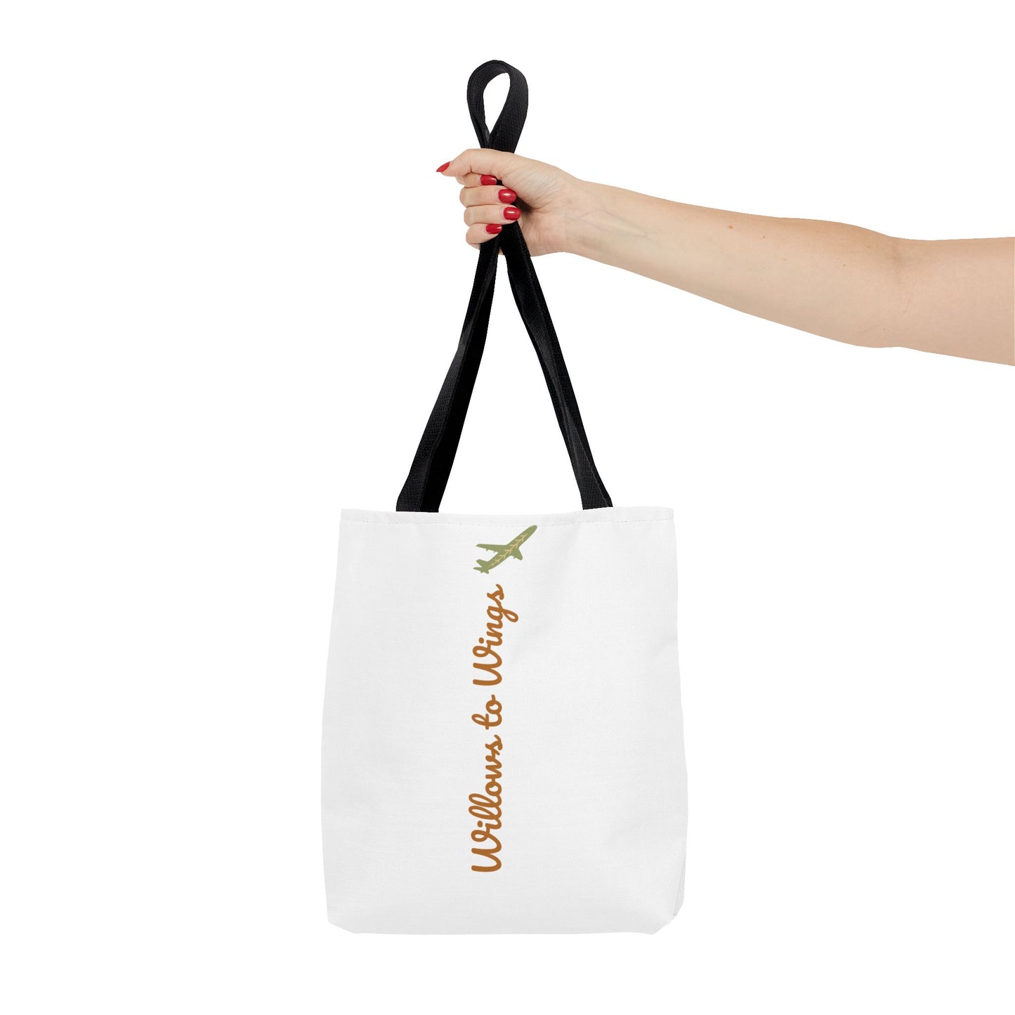 Willows & Wings Travel Tote Bag — Inspirational Family Quote AOP Tote