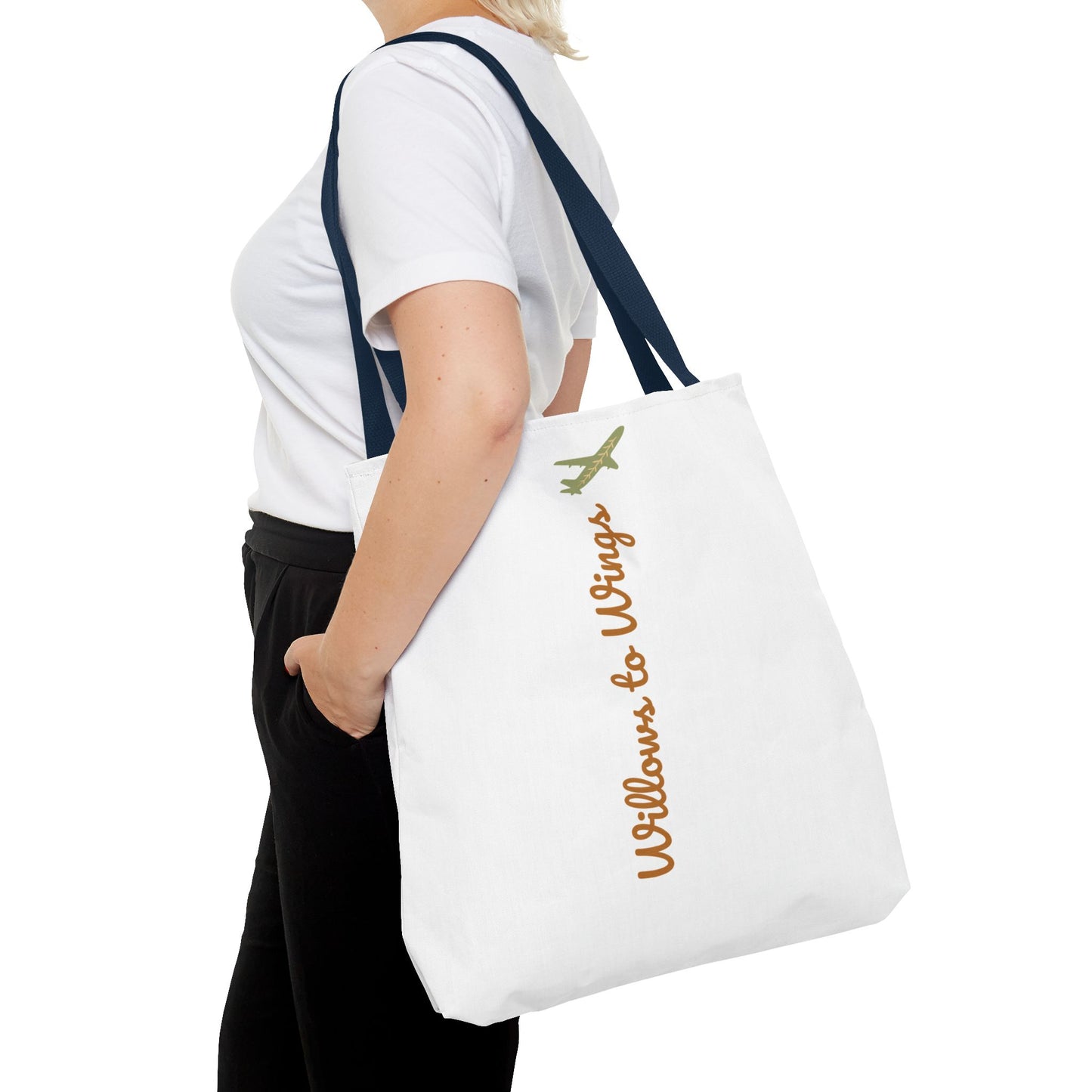 Willows & Wings Travel Tote Bag — Inspirational Family Quote AOP Tote