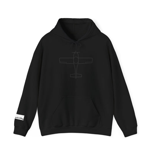 Airplane Line Art Hoodie — Minimalist Pilot Plane Sweatshirt