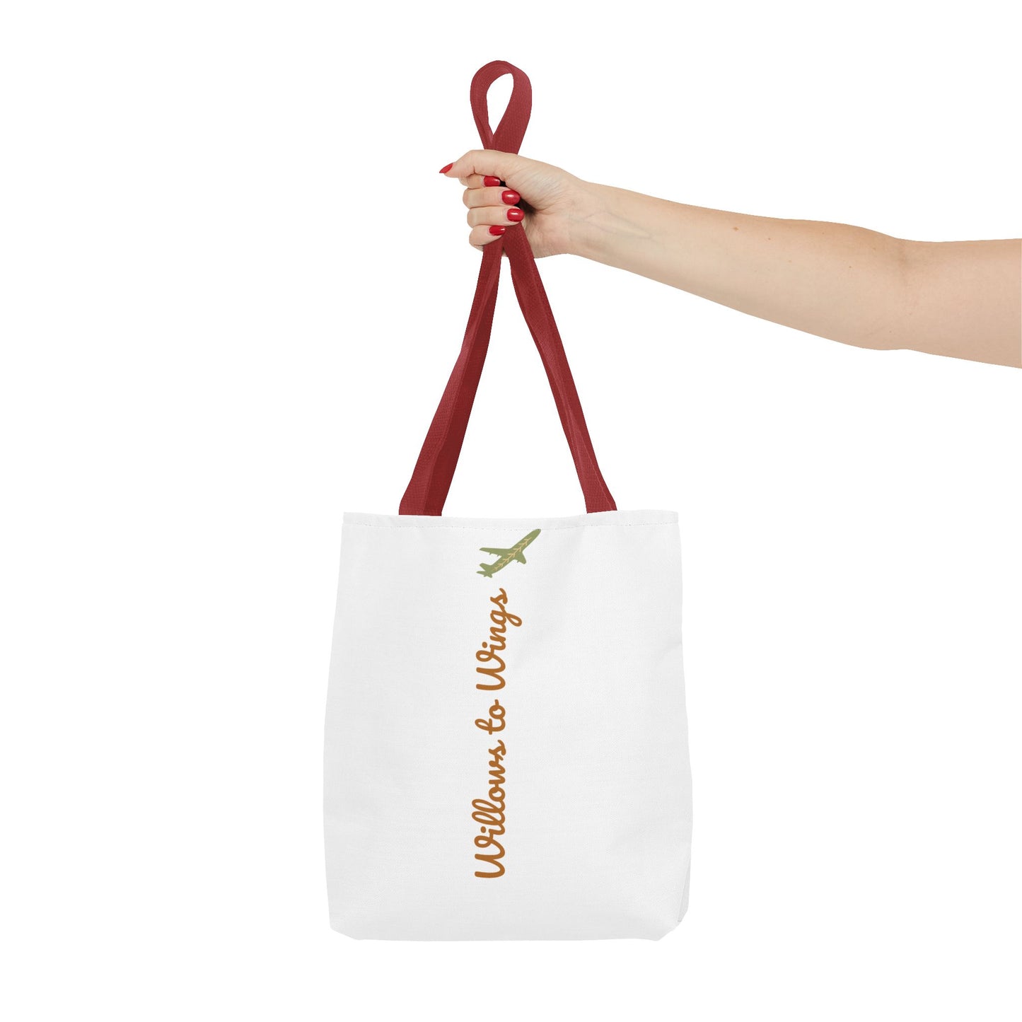 Willows & Wings Travel Tote Bag — Inspirational Family Quote AOP Tote