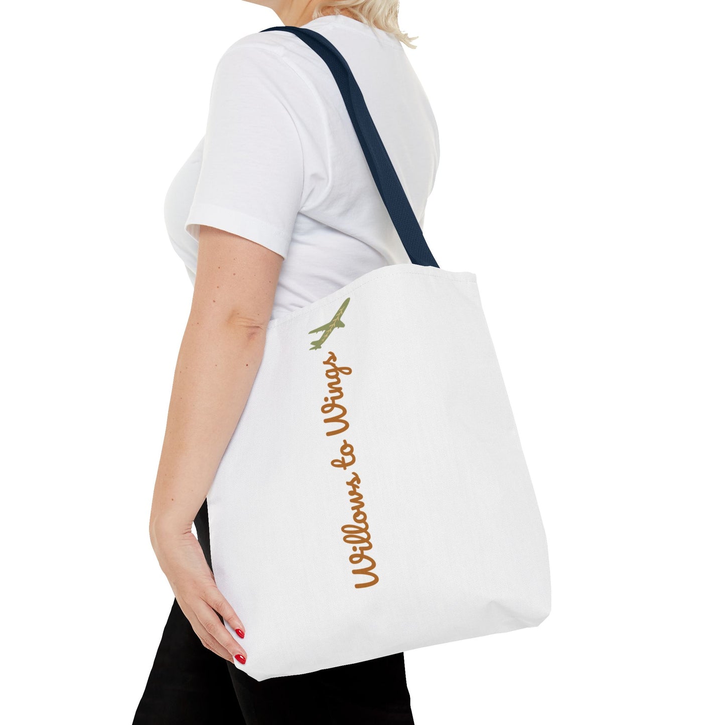 Willows & Wings Travel Tote Bag — Inspirational Family Quote AOP Tote