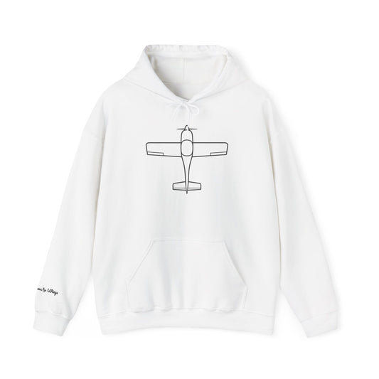 Airplane Line Art Hoodie — Minimalist Pilot Plane Sweatshirt