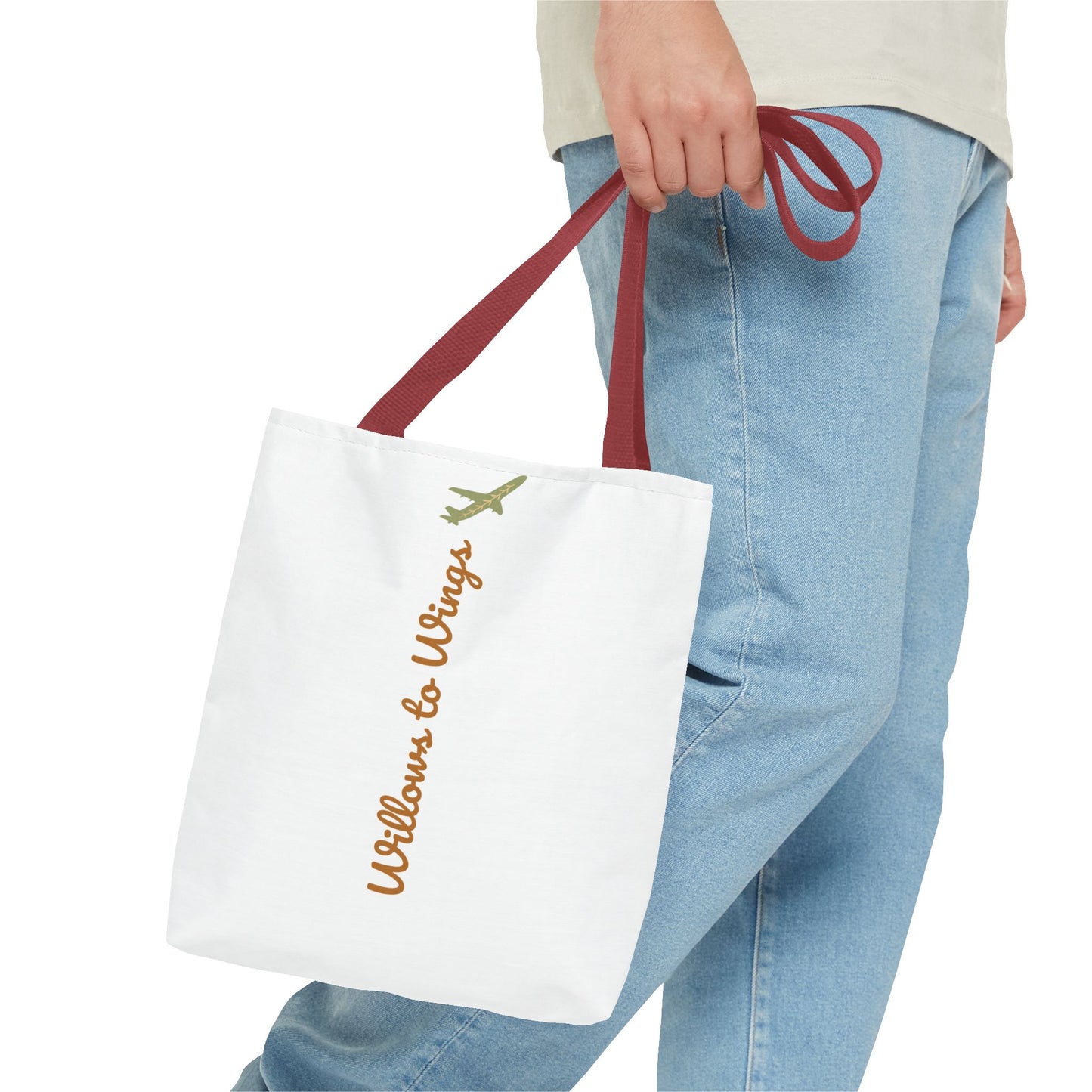 Willows & Wings Travel Tote Bag — Inspirational Family Quote AOP Tote