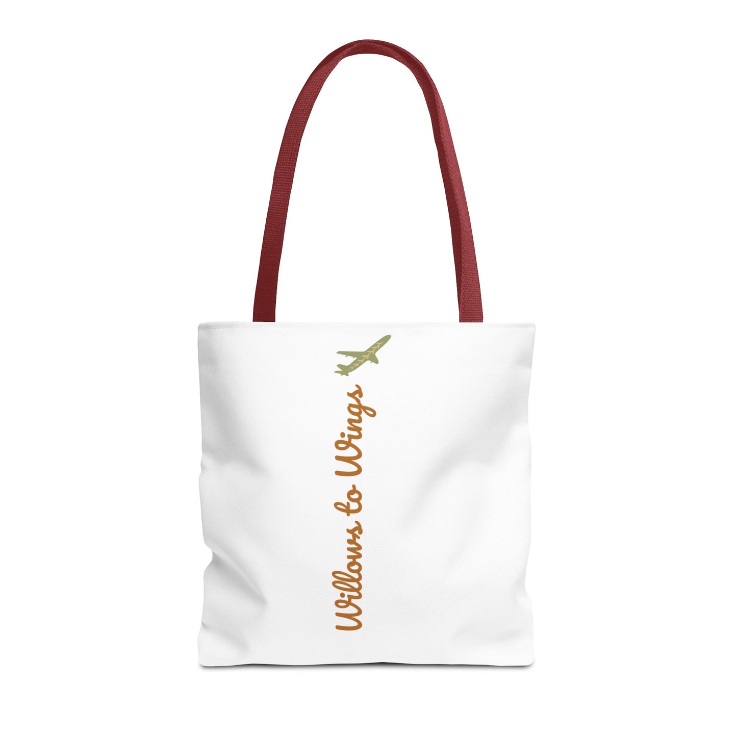 Willows & Wings Travel Tote Bag — Inspirational Family Quote AOP Tote