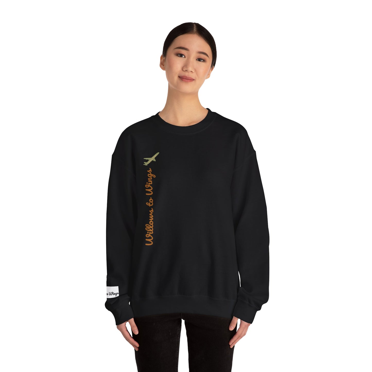 Crewneck Sweatshirt — "Willows to Wings" Inspirational Family Quote