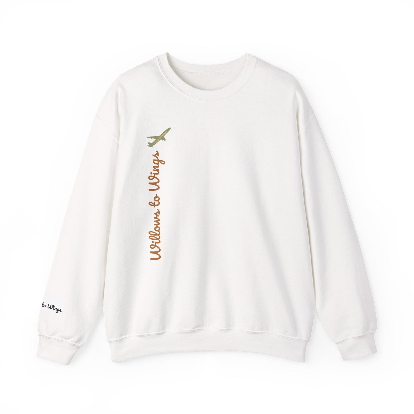 Crewneck Sweatshirt — "Willows to Wings" Inspirational Family Quote