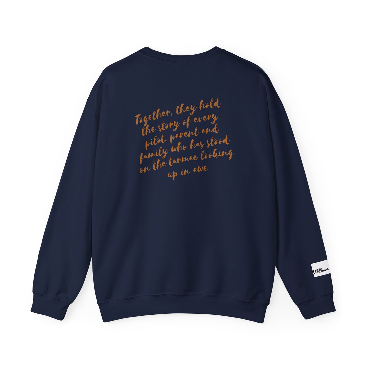Crewneck Sweatshirt — "Willows to Wings" Inspirational Family Quote