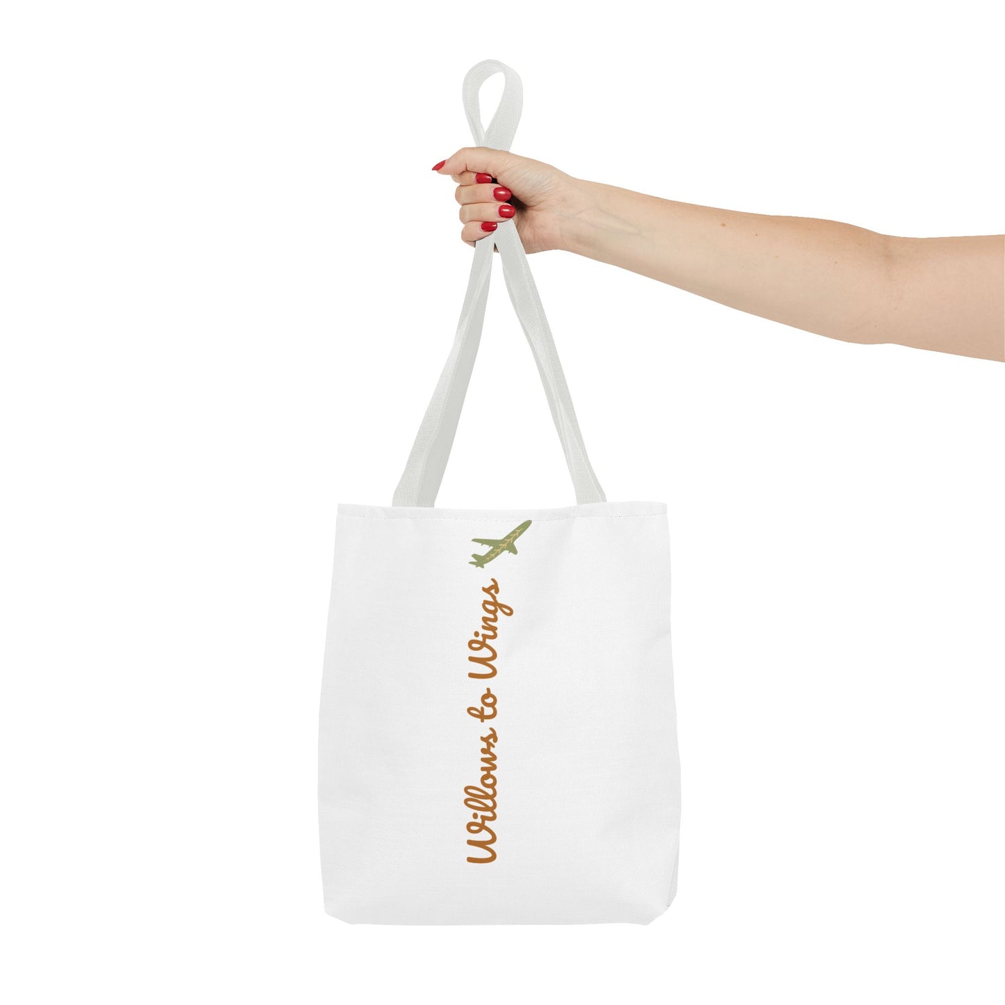 Willows & Wings Travel Tote Bag — Inspirational Family Quote AOP Tote